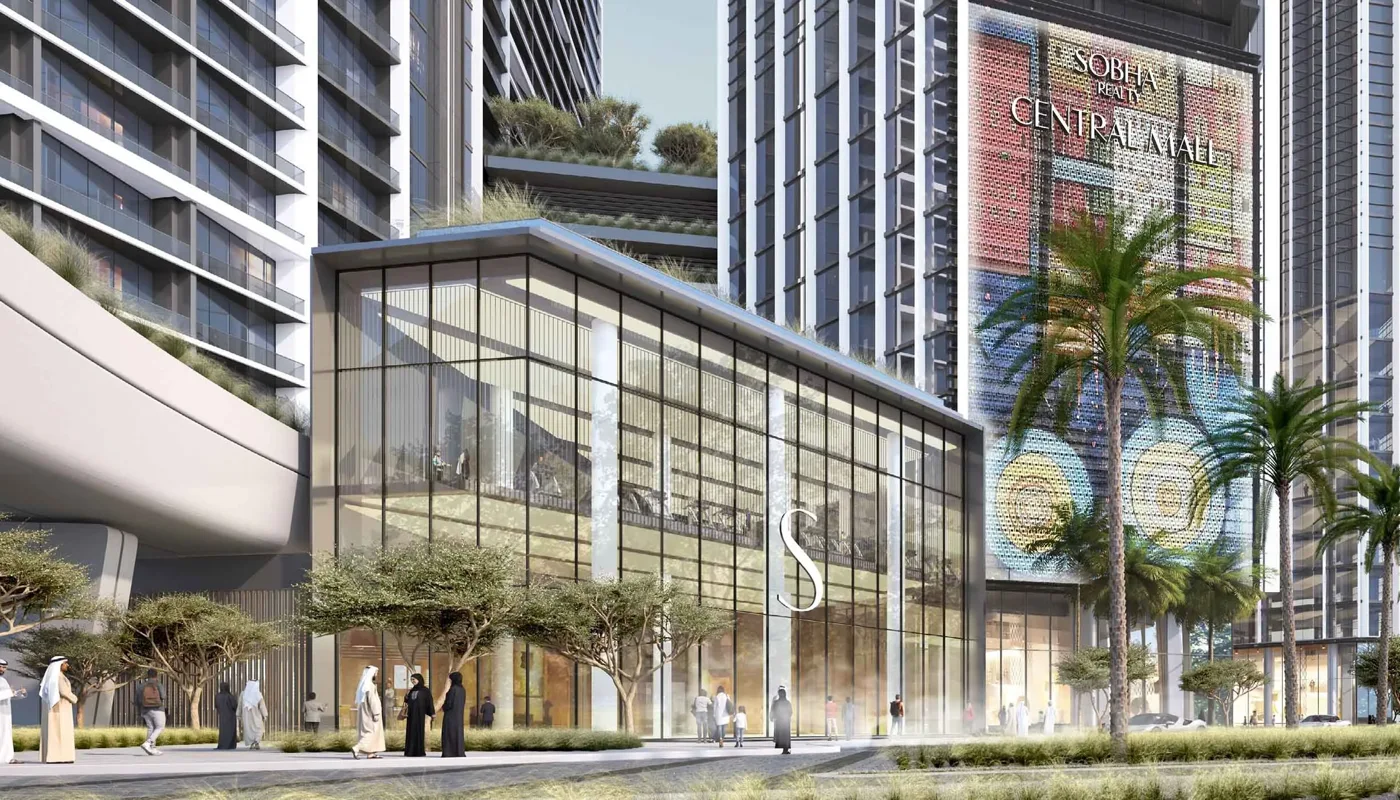 Входная группа и торговая галерея Sobha Central